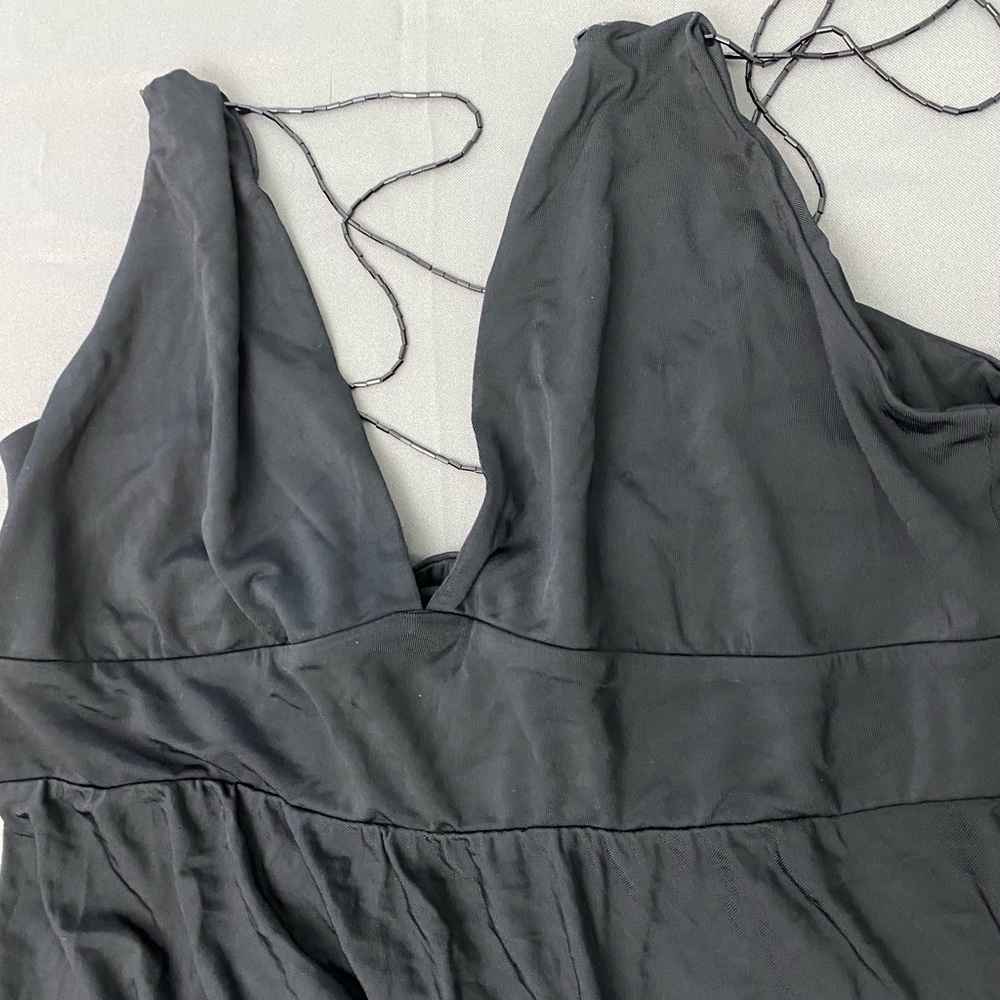 Black stretch Theory camisole beaded medium - Picture 8 of 8